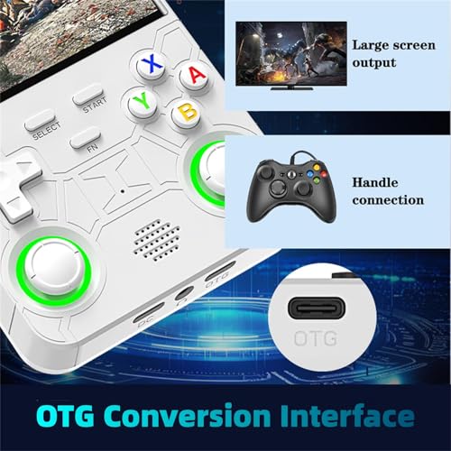 Image of R36 Ultra Retro Handheld Game Console-2025 Model with 128GB, 4-Inch IPS Screen, Over 30K Games Mini Video Games Console, Supports 23 Emulators, Linux-Based Retro Gaming Console (White)