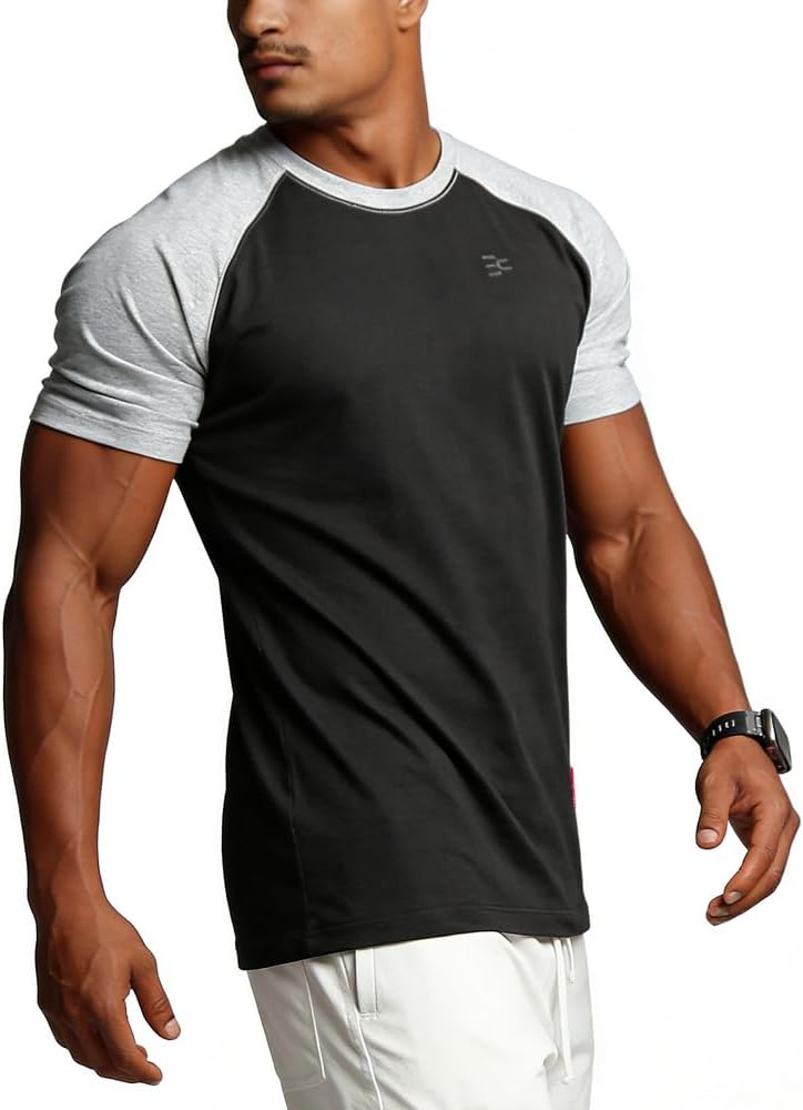 Casual Short Sleeve Crew Neck Classic Wicking Breathable Fitness Muscle Athle...