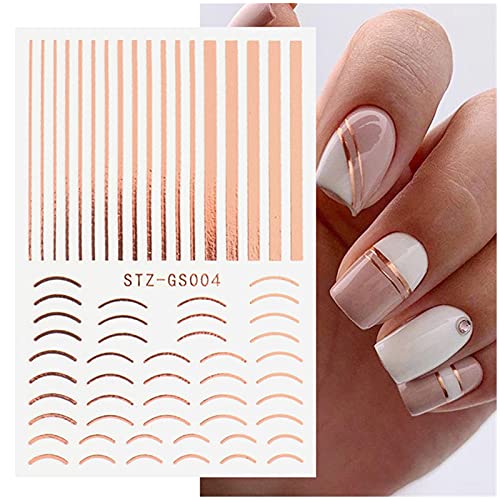 Kavitoz 3D Design Nagel Sticker Nagelsticker Nail Art TIPP 3D Nail Art Sticker Nagel Aufkleber Linie Nail Art Striping…