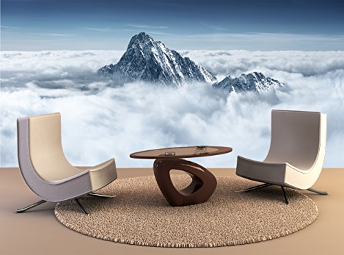 Montagna tra le nuvole gigante foto muro murale