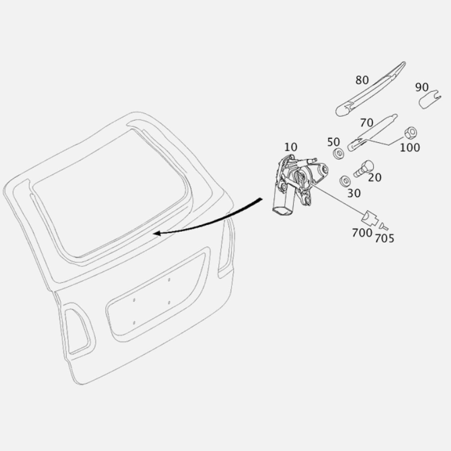 1 pc for Mercedes-Benz Cover 000-998-29-21-64 Autycle Rear Windshield Wiper Arm Nut Cover Cap Replacement for Mercedes-Benz GL550 ML350