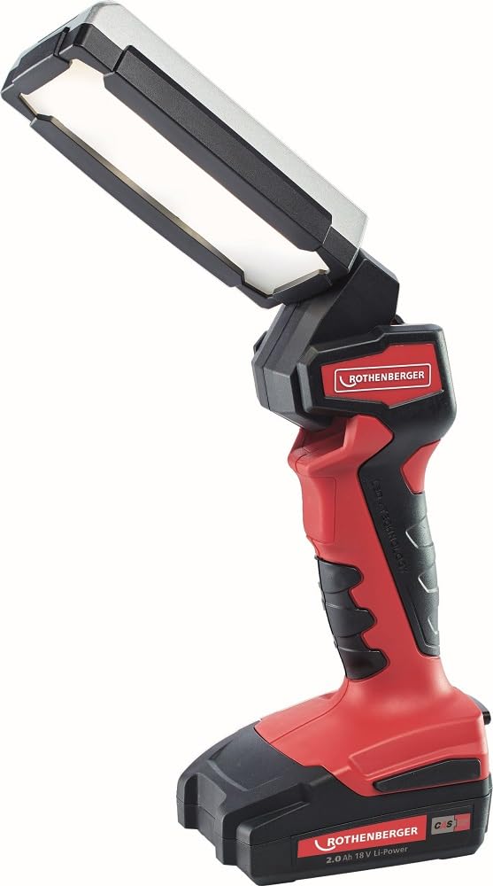 ROTHENBERGER 1000001693 Zestaw narzędzi ręcznych FLASH, 18 elementów + lampa RO FL180, akumulator 2.0 Ah/18 V i ładowarka, UE