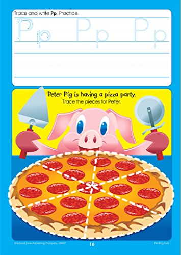 School Zone - Printing Fun! Write & Reuse Workbook - Ages 4 to 6, Preschool to Kindergarten, Tracing Letters, Pre-Writing, Wipe Clean (School Zone Write & Reuse Workbook) 5 51ObYdsdqOL
