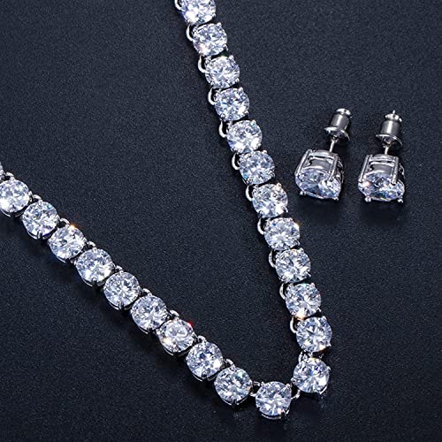Conjunto de joyas de cristal redondo ideal para regalar a novias e invitadas 5