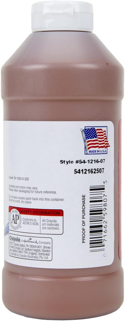 Crayola Tempera Paint, Red Kids Paint, 16oz, Pint (54-1216-038) : Toys & Games