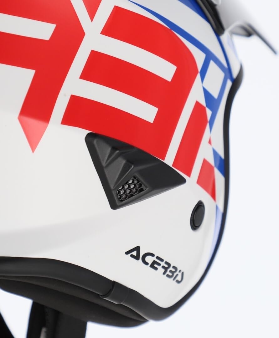 Acerbis Casco Jet Aria Graphic, Naranja flú/Negro, Talla S