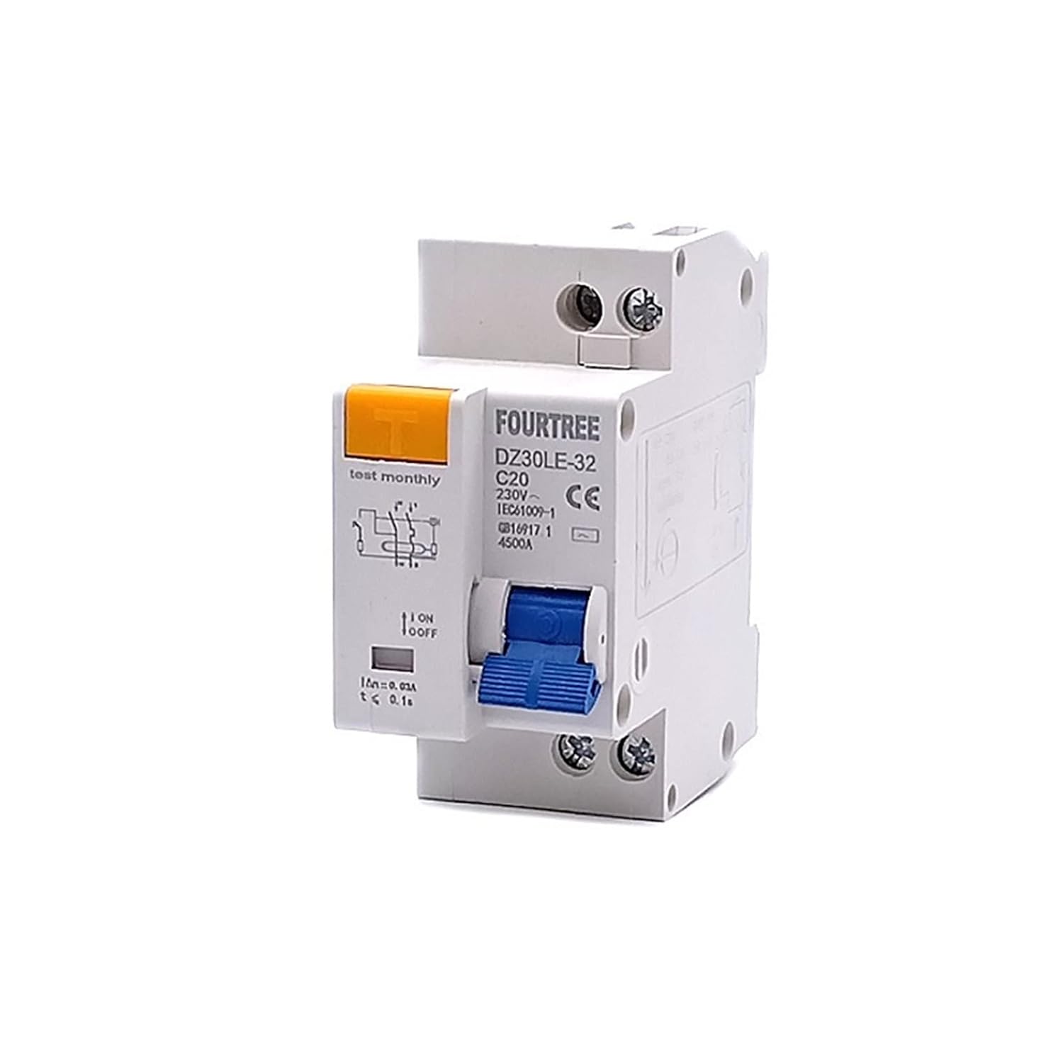 1 個 DPNL DZ30L 230V 1P+N 残留電流サーキットブレーカー、過およびショート漏れ 1 個 DPNL DZ30L 230V 1P+N 残留電流サーキットブレーカー、過およびショート漏れ保護付き RCBO MCB(32