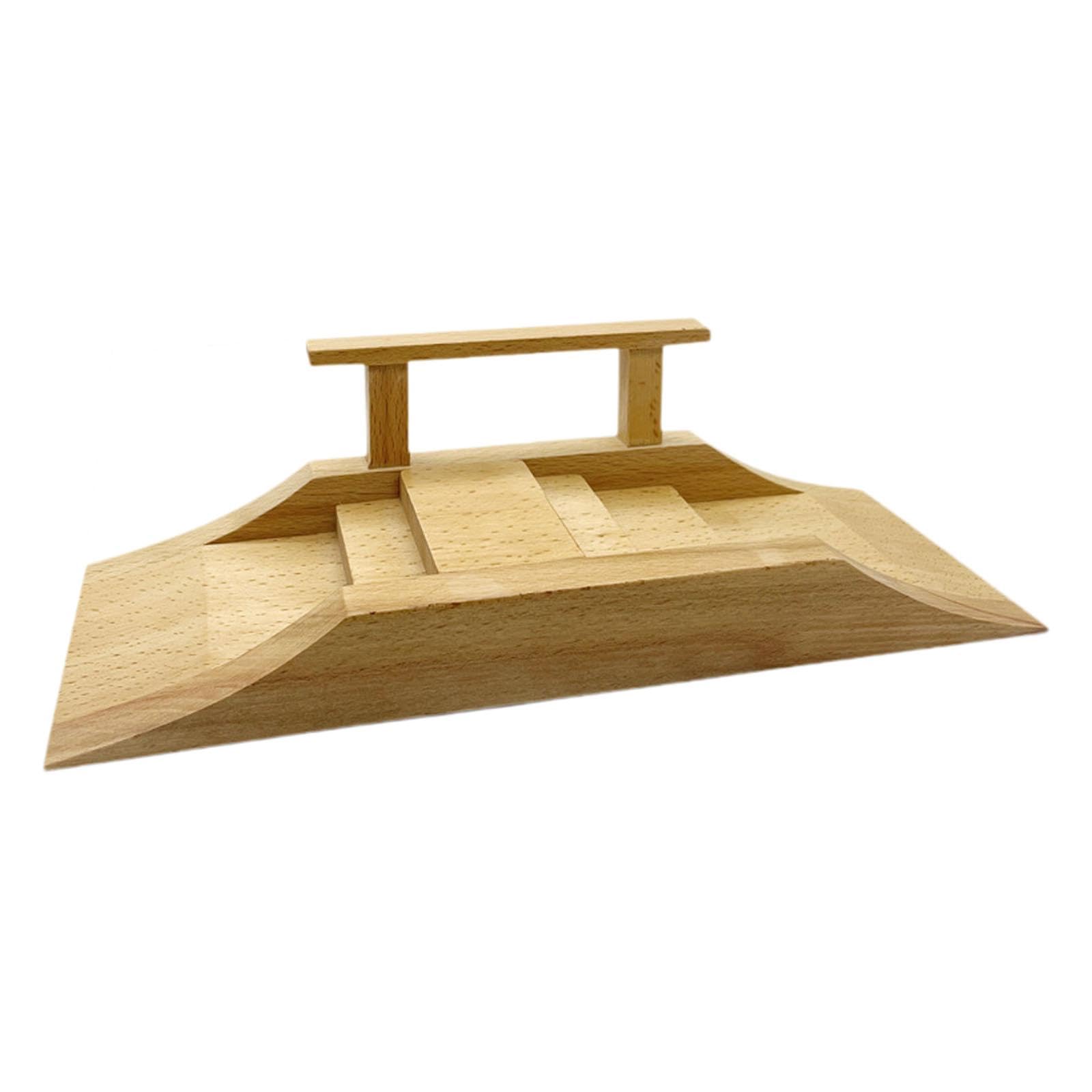 Wooden Fingerboard Ramp Accessorio Skate Park Dita in Legno Rampa per Fingerboard Ostacolo Allenamento Abilità Motoria Oggetto Multifunzionale Resiste, Style C