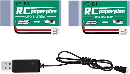 Miniatura 7 de HAWK'S WORK 2 baterías Lipo de 3.7 V, batería recargable de polímero de litio de 150 mAh para helicópteros RC Plane Drone todos los modelos y