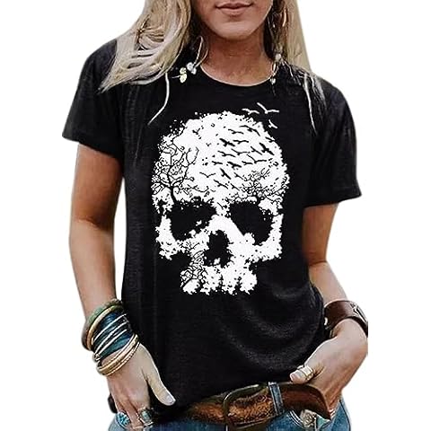 VKEGNIO Gothic Skull Tank Top for Women Cover