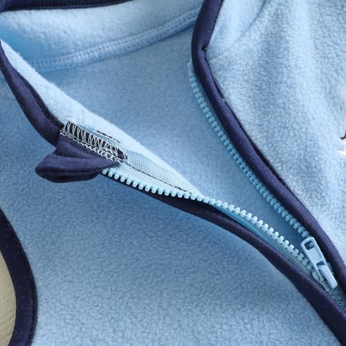 Image of Toddler Baby Boy Fleece Outerwear Vests Sleeveless Zipper Jacket Solid Color Vest Coat Spring Fall Winter Clothes