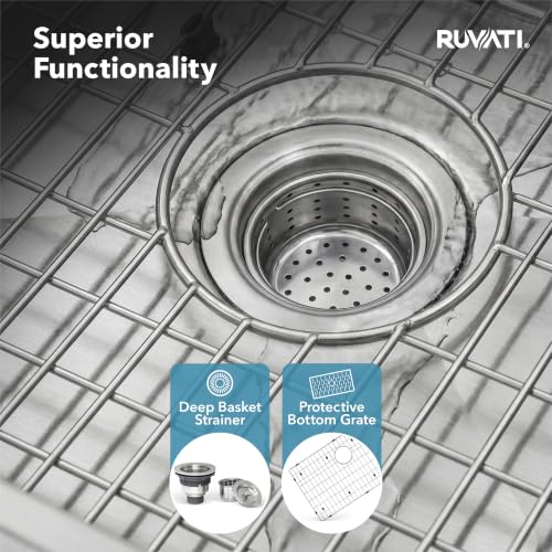 Image of Ruvati 13 x 15 inch Undermount 16 Gauge Zero Raduis Bar Prep Kitchen Sink Stainless Steel Single Bowl - RVH7113