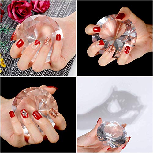 Shiny Nail Art Hand Rest Pad And Crystal Diamond Shaped Paperweight Foldable Nail Art Table Mat Jewels Wedding Decorations Nail Art Manicure Tools (50 Mm) #TOP4