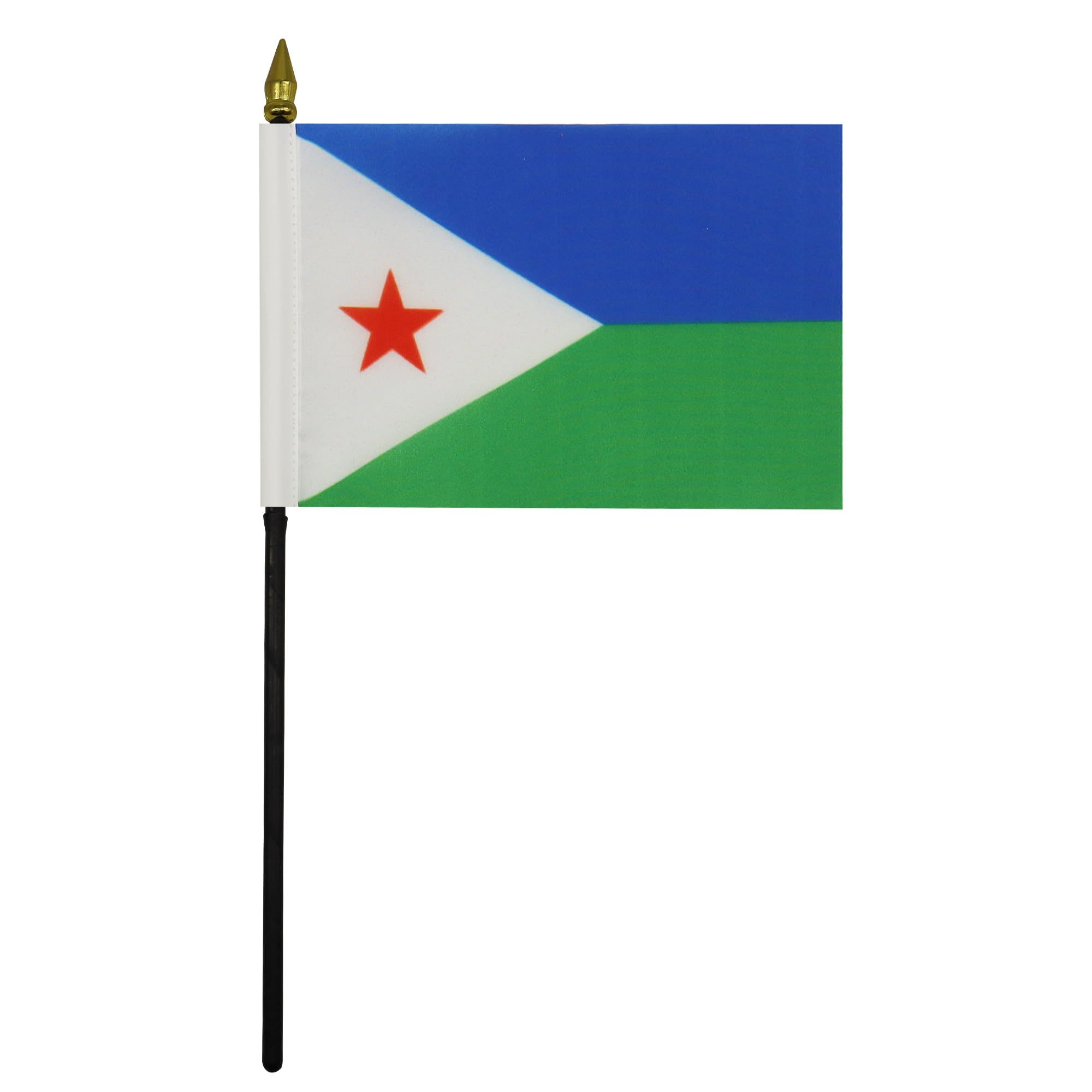AZ FLAG, Djibouti Table Flag 4'' x 6'', Djiboutian Mini Desk Flag 100% Polyester 15 x 10 cm - Image 2