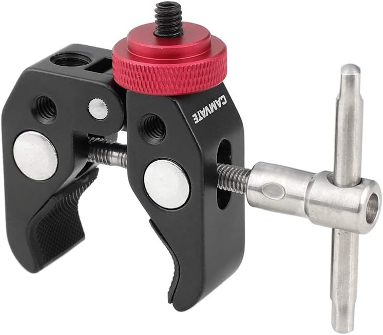 CAMVATE Crab Clamp with 1/4"-20 to 1/4"-20 Screw Converter for Camera Mount - 1489