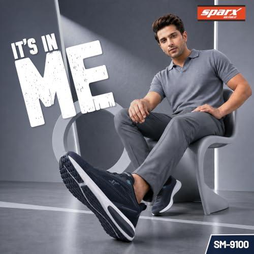 Image of SPARX Sports Running Shoes for Men - Lightweight Breathable Lace-Up Athletic Shoes with Cushioned Comfort, Shock Absorption, Durable Grip, Flexible Sole & Everyday Walking Performance
