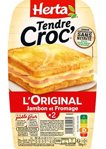 Herta Tendre Croc' L'Original Croque-Monsieur Jambon & Fromage, 200g
