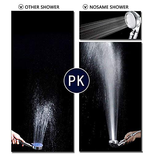 Regadera Nosame con Filtro, Alta Presión y Ahorro de Agua, con Interruptor ON/OFF, 3 Modos (Lluvia/Masaje/Chorro), para Piel y Cabello Secos, Spa miniatura 4