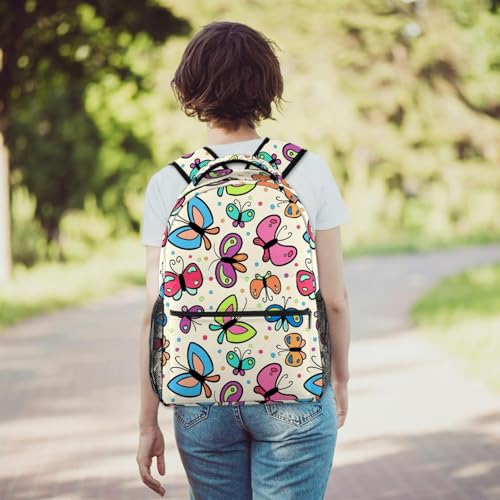 Sac à dos adolescents papillon résistant pour alléger le dos au collège