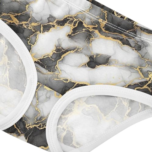 Joisal Cotton Toddler Girls Underwear Black White Gold Art Little Girl Panties Colorful Undies Kids Briefs 2t4