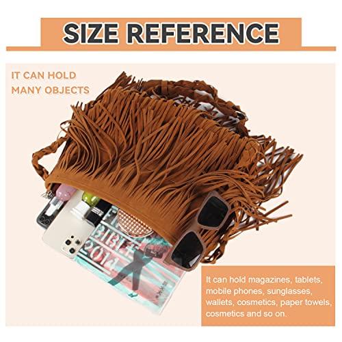 Fecialy Faux Suede Fringe Crossbody Bags For Women Western Hippie Shoulder Bag Messenger Bag Sling Bag #TOP3