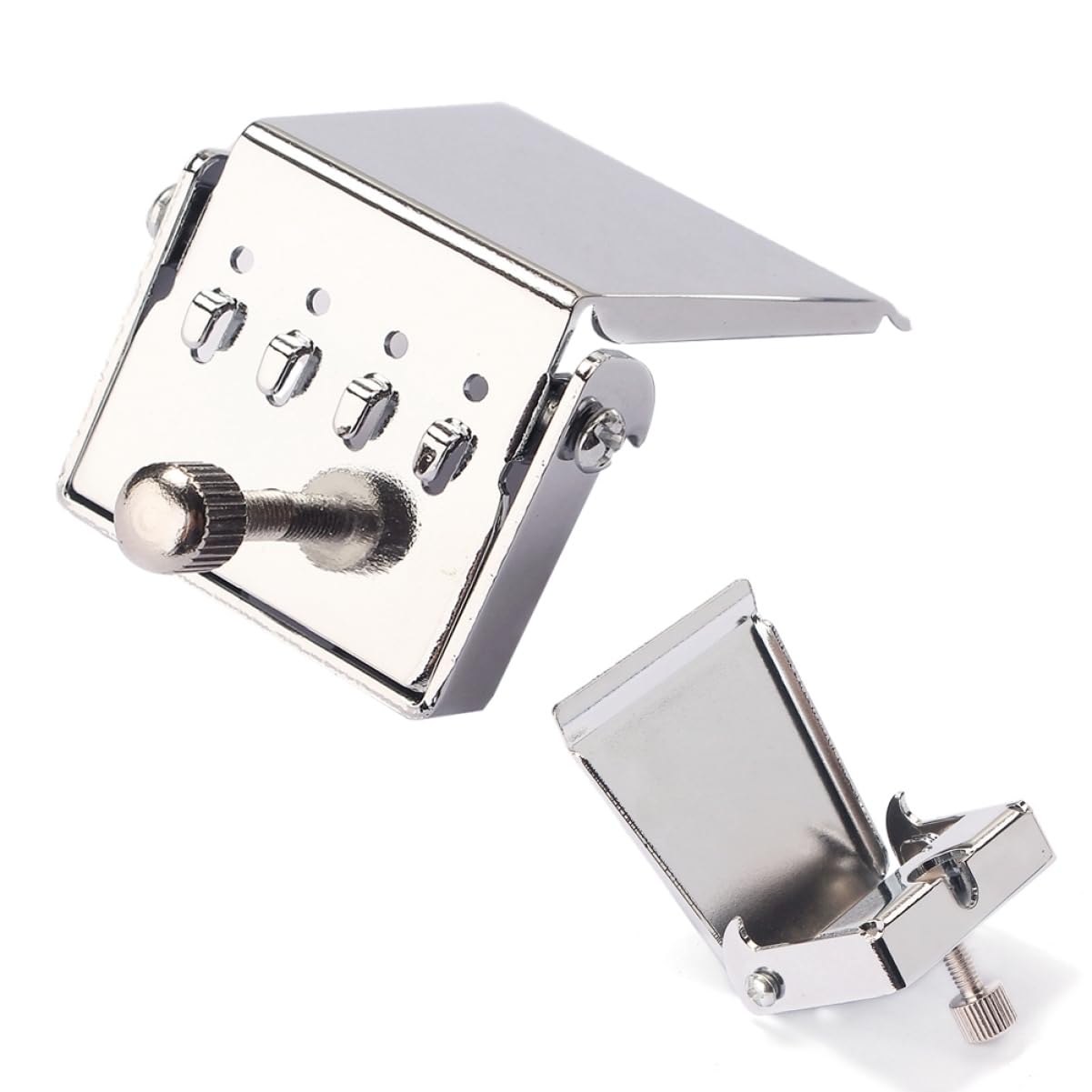 ibasenice String Banjo Tailpiece Bridge Plate Silber Ersatzteil Für Banjo Verbesserte Klangqualität Installieren Stabil Und Langlebig