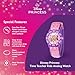 Disney Princess Watch for Girls Age 4-7, Perfect Princess Watch for Kids - A Magical Timepiece Young Fans, Toddler Watches with Pink Nylon Strap, Purple Bezel & White Dial
