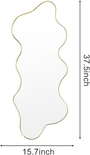 Miniatura 4 de PHOSPHOR Espejo negro asimétrico irregular decorativo para habitación, hogar, baño, dormitorio, sala de estar, casa de campo, decoración de pared