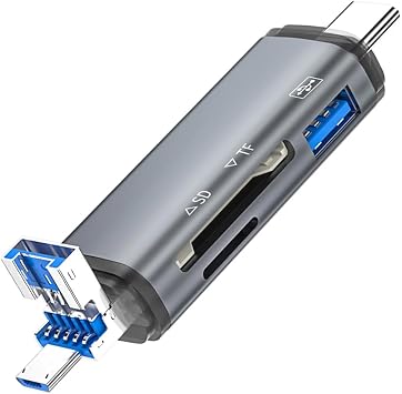 Coverzone Usb Otg Card Reader Type-C to USB Tip PC Computer and Notebook Compatible Micro SD Card Reader USB A to USB CADS-307 (3in1)