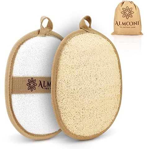 Almooni Premium Exfoliating Loofah Pad Body Scrubber Cover