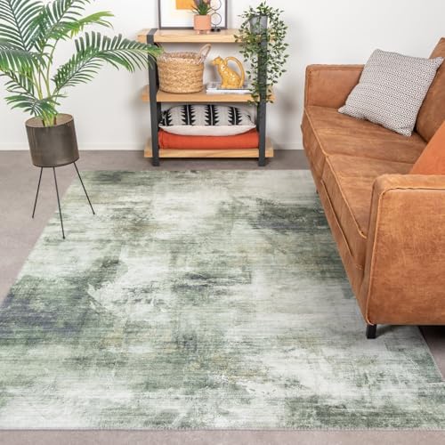 Volero Moderner Teppich - Strong Grün Mint - Polyester - Flachgewebe - Modern - Wohnzimmer, Esszimmer, Schlafzimmer