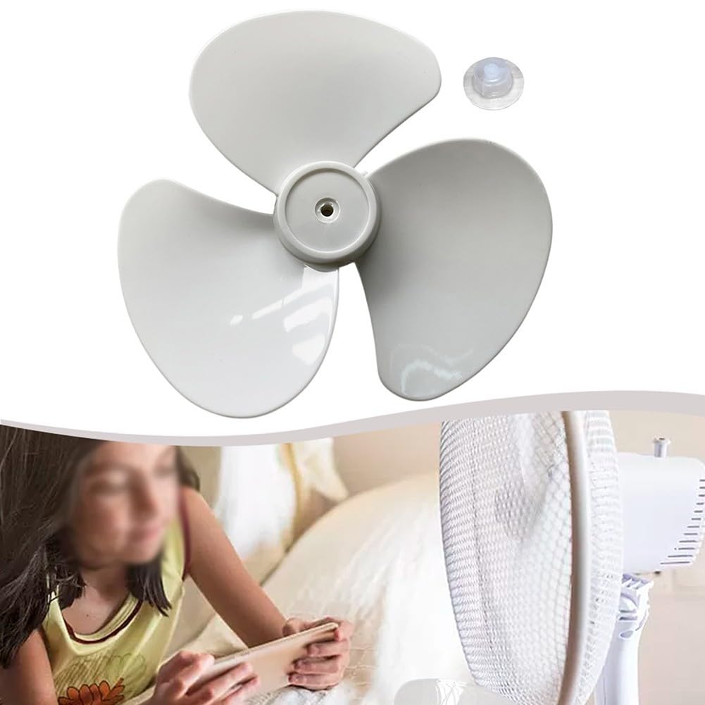Eawfgtuw Pale de ventilateur de 30,5 cm - Pièces de rechange - Design à trois ailes - Convient pour ventilateur électrique - Rayon de 15 cm pour installer des accessoires d'appareils électroménagers