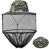 Mosquito Head Net, Midge Net and Mosquito Net for Outdoor Protection, Lightweight Head Mesh Cover with Fine Weave Design, Adjustable Fit for Various Head Sizes