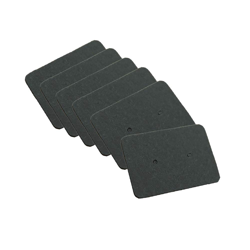 FSSTUD 100 PCS Blank Kraft Paper Earring Display Cards Ear Studs Cards Earring Tags Black
