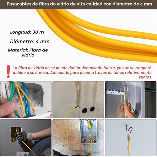 Guía de cables de 4mm para introducir cableado eléctrico en casa 7