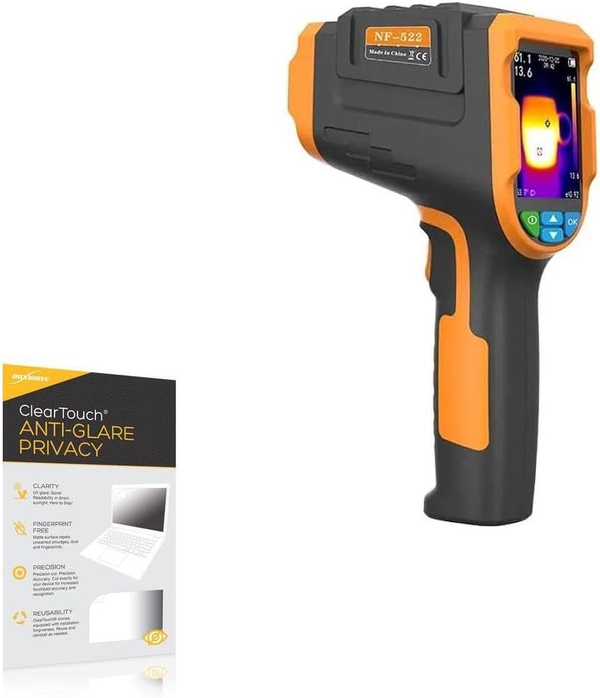 BoxWave Screen Protector Compatible with Noyafa NF-525 Handheld Thermal Imager - ClearTouch Anti-Glare Privacy (2-Pack), Privacy Screen Protector Flexible Film Anti-Glare