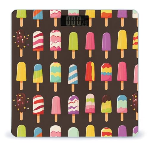 Báscula digital para baño con vidrio templado y pantalla LCD miniatura 1