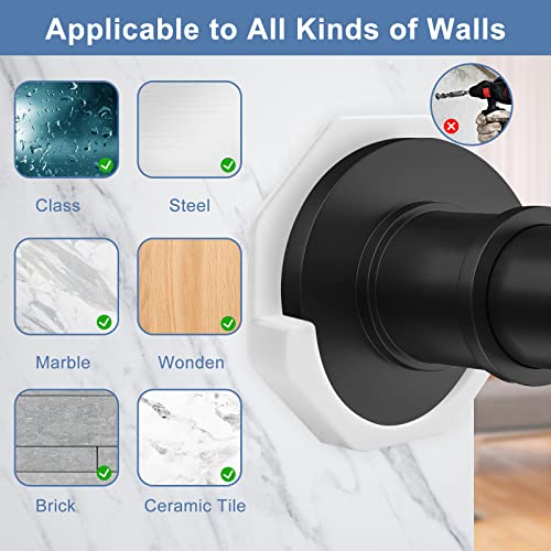 2 Pack Shower Curtain Rod Holder Adhesive Shower Rod Holders For Wall No Drilling Easy To Install And Persistent Viscous Hexagon Shower Rod Retainers White (Rod Not Included) #TOP2