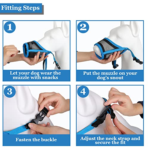 Dog Muzzle, Mesh Muzzle For Small Medium Large Dogs, Soft Dog Muzzle To Prevent Biting Chewing, Drinkable Breathable Adjustable Puppy Muzzle (Xs(Snout: 3¼"-4¼"), Black) #TOP6