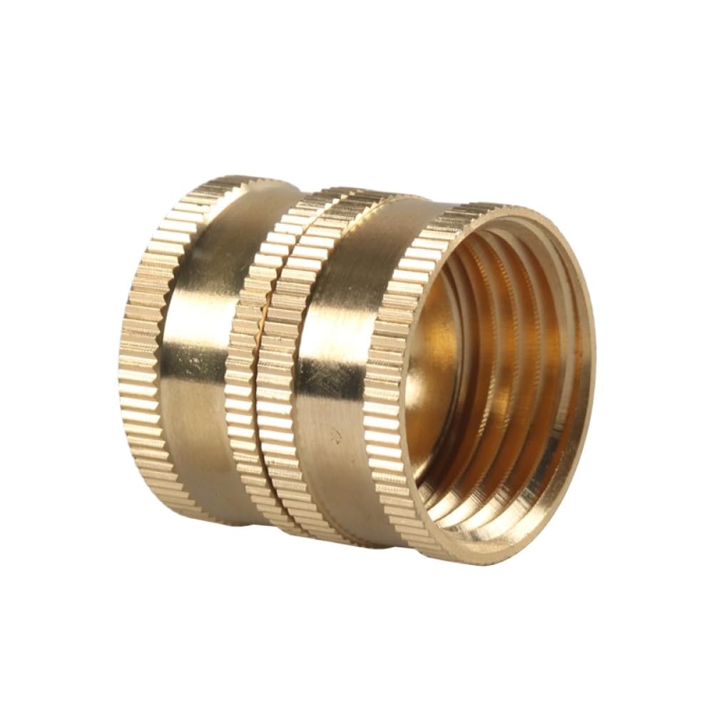 Adaptador de manguera giratoria hembra a hembra de 3/4 pulgadas, conexión rápida de 1/2 pulgadas a 3/4 pulgadas, Compatible con grifo Exterior RV