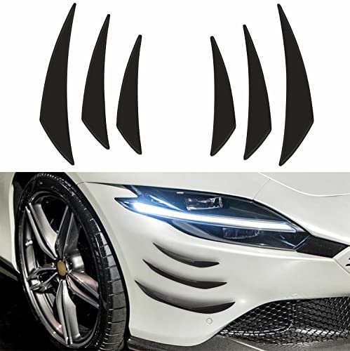 Yungeln 6pcs Spoilers Avant Universel pour Protection Pare-Choc de Voiture