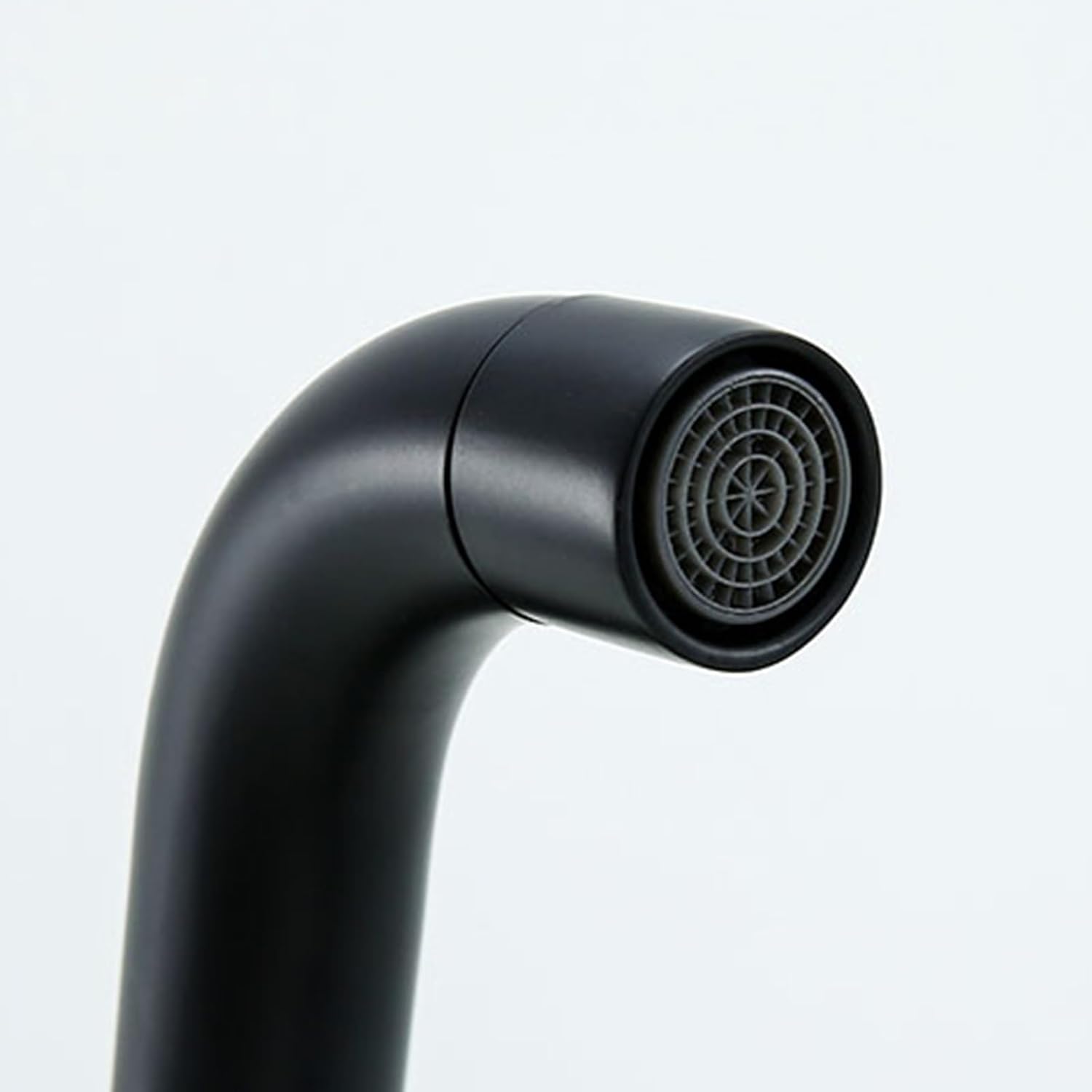 Free Standing Bath Mixer Tap Freestanding Basin Faucet 360° Swivel Hot and Cold Wall Connection Floor Mount Bath Tap Black (Black)