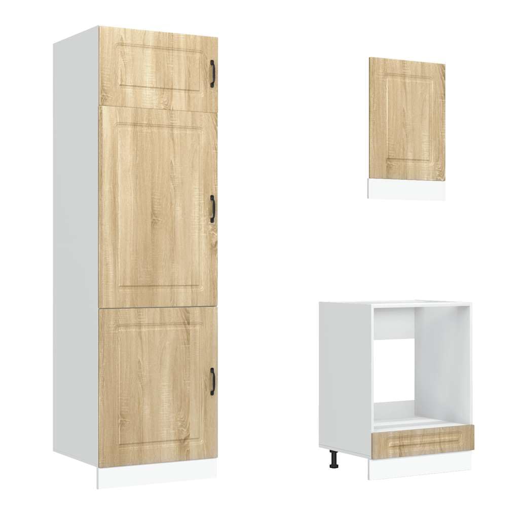 Armadi da cucina Armadi per sala da pranzoSet Mobili da Cucina 7 pz Kalmar Rovere Sonoma in TruciolatoAdatto per cucina sala da pranzo balcone