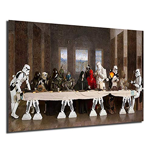 The Last Supper Darth Vader Storm Canvas Prints Picture Modular Paintings For Living Room Poster On The Wall Home Decor (No Framed,8x12inch)
