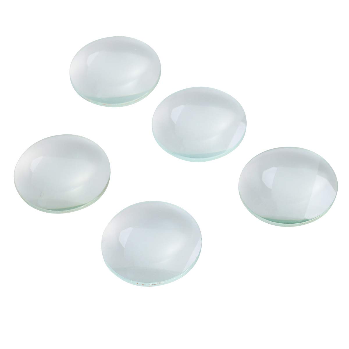 UKCOCO 5pcs Double Convex Glass Lens Optische Linse 50mm Durchmesser 100mm Brennweite für Labors