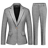 Ausgezeichnetes Material: Die modischen Damen-Hosenanzüge bestehen aus 64 % Polyester, 32 % Viskose und 4 % Elastan. Der weiche Stoff sorgt für hervorragende Haltbarkeit und bequeme Passform, während er Selbstvertrauen und Vitalität zeigt