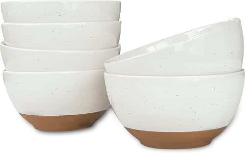 Mora Ceramic Small Dessert Bowls - 16oz, Set of 6