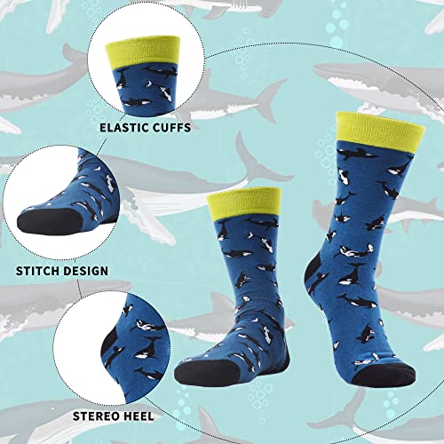 Wecibor Men's Colorful Novelty Animal Patterned Casual Crew Socks 6 Packs #TOP4