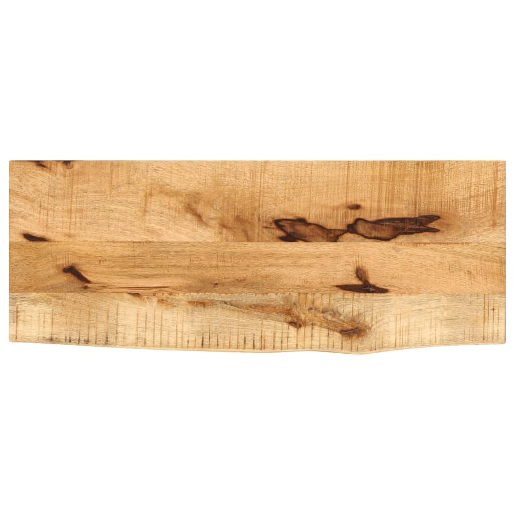 vidaXL Tablero de Mesa Borde Natural Madera Maciza Mango 90x40x2,5 cm, Superficie de Mesa, Tablero de Reemplazo