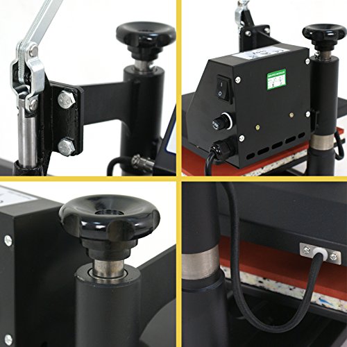 Super Deal Pro 12" X 10" Heat Press Machine Digital Swing Away Heat Transfer Printing Sublimation Machine With 2 Teflon Sheet For T-Shirts, Bags, Black 110V #TOP3